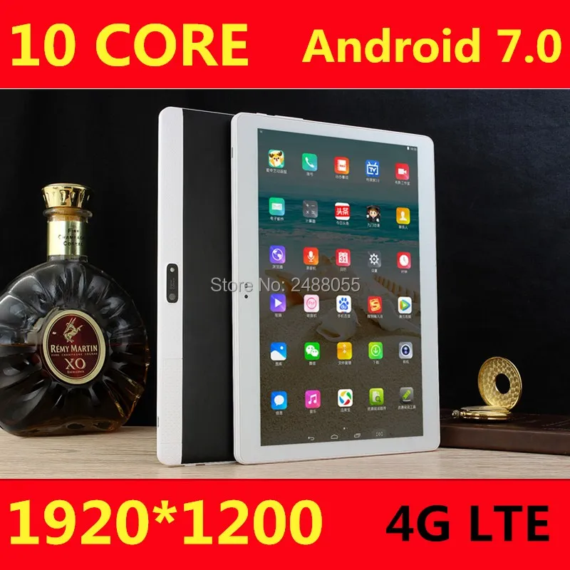 Горячие Новые планшеты Android 7 0 10 ядер 64 Гб ROM Двойная камера и две sim карты