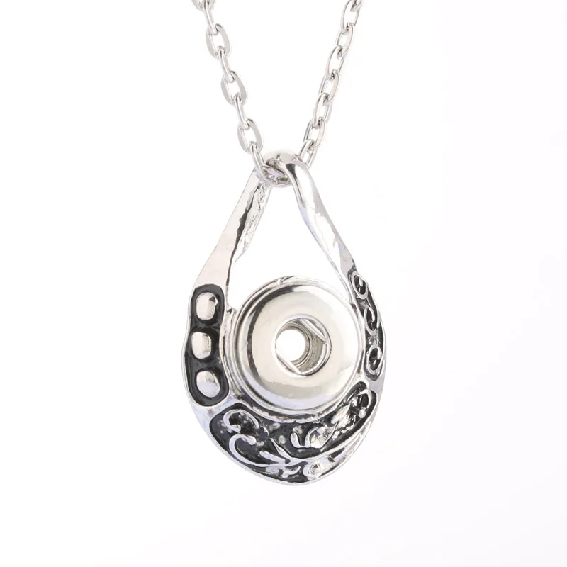 Boom Life New Fashion Letter Jewelry Snap Buttons Necklaces Link Chain 60CM With Crystal Pendant Fit 12MM Jewlery | Украшения и