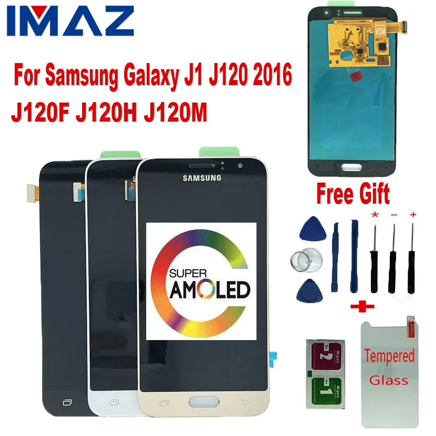ЖК дисплей IMAZ SUPER AMOLED для Samsung Galaxy J1 2016 J120 J120F J120M/H с сенсорным экраном и