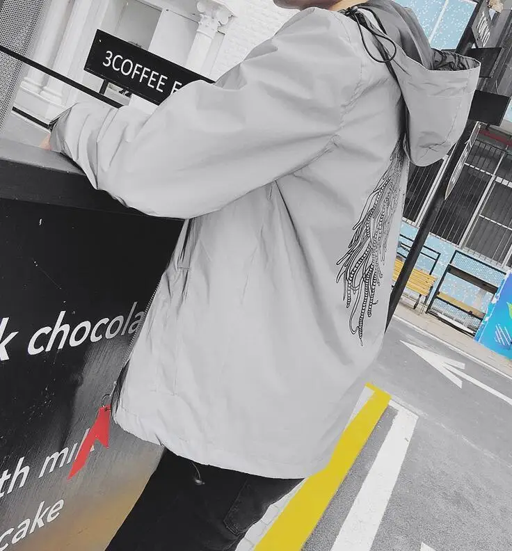 Мужская ветровка с надписью TANG флуоресцентная водонепроницаемая куртка