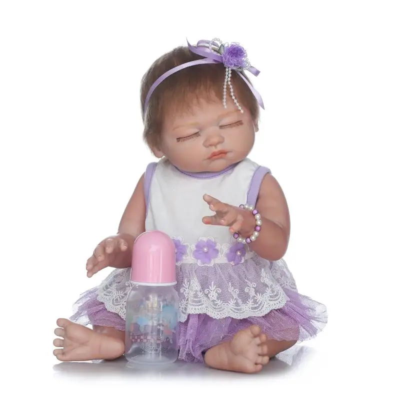 50 см силиконовые куклы Bebe Reborn Sleeping Girl 20 &quotмягкие виниловые водонепроницаемые