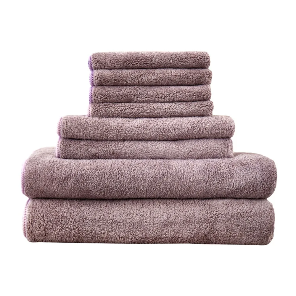 Fast Drying Extra Large Bath Towel Set Decorative &amp Luxury Premium Polyester Towels for Clearance-Spa Hotel Quality- 8 Packs | Дом и сад