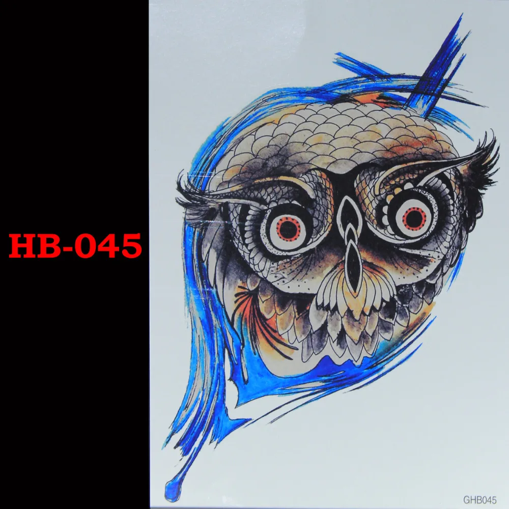 Owl Temporary Tatto Waterproof Men Women 3D Tattoo Arm Sticker Fake Sleeve Body Shoulder Tattoos | Красота и здоровье