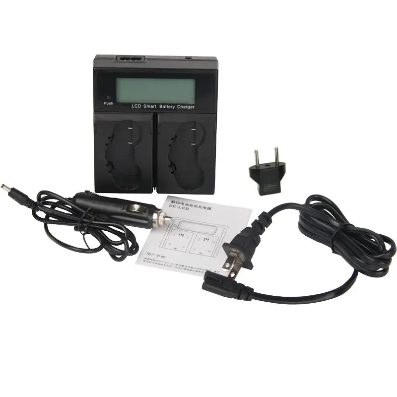 Сверхбыстрое двойное зарядное устройство с ЖК дисплеем и автомобильным зарядным