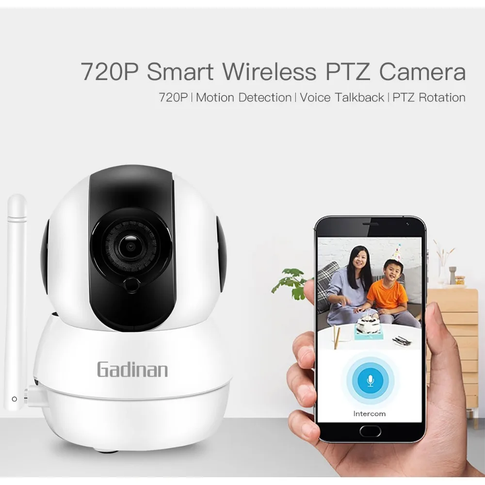 GADINAN Беспроводная ip камера 1080 P WiFi домашняя видеонаблюдения Двусторонняя аудио с