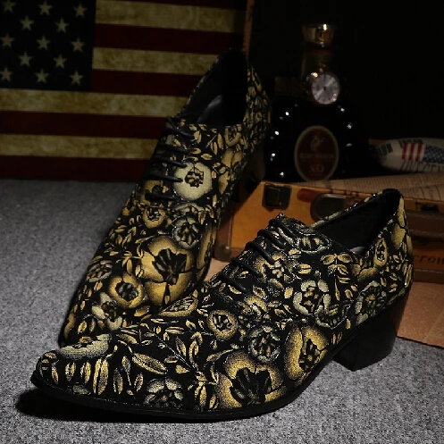 2016 мужские оксфорды на шнуровке в Корейском стиле кожаные с принтом Мужская