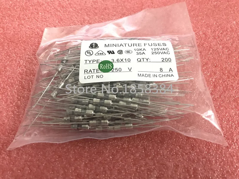 200 шт./лот 3 6*10 мм 0.5A 1A 1.5A 1.6A 2A 2.5A 3A 3.15A 4A 5A 6A 6.3A 8A 10A 12A 15A 250V | Обустройство дома