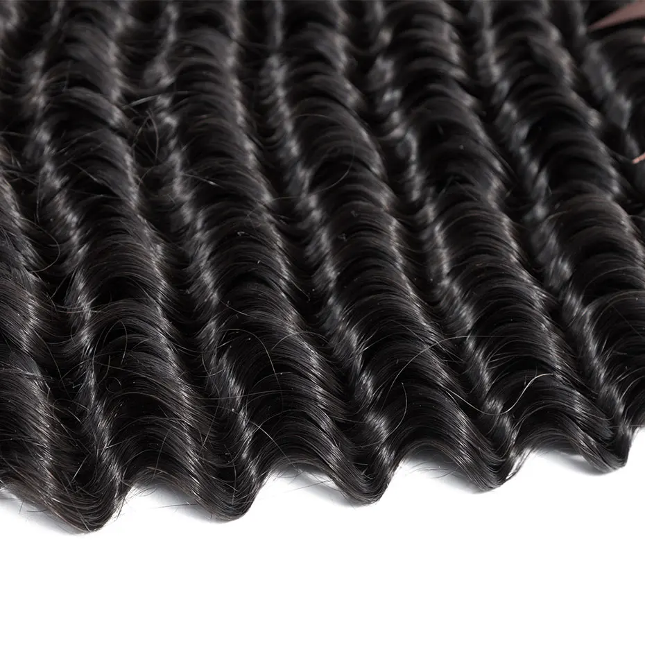 Листок клевера 3 Связки с синтетическое закрытие волос Малайзии не волосы remy