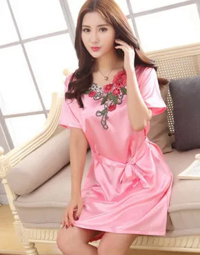 

Free Shipping2016 New summer style Nightgown Nightdress pijama Ladies Sleepwear Women nightwear AZ452