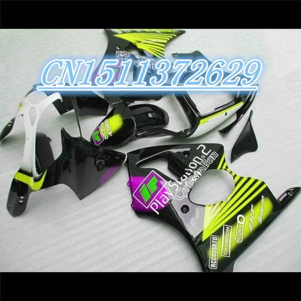 Dor Желтый Черный Индивидуальный Комплект кузова для Kawasaki 2000 2001 2002 ZX6R комплекты