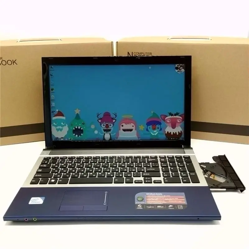 15 6 дюймов 4G RAM 750G HDD игровой ноутбук Intel I7 двухъядерный быстрый процессор Windows 7/8. 1