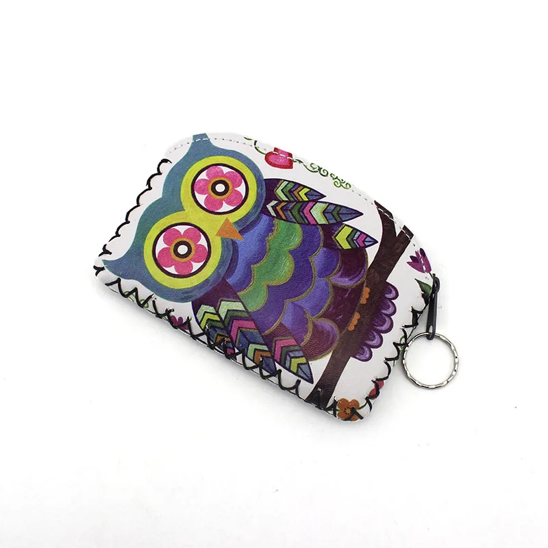 2018 высокое качество мультяшная граффити Сова PU Сумка для монет сумка девочки