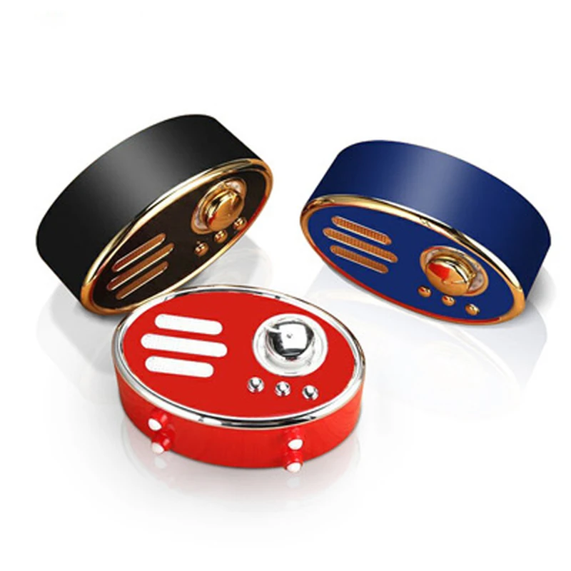 

Портативный сабвуфер ELRVIKE F03 в винтажном стиле, стерео мини Bluetooth Беспроводная Bluetooth-Колонка для Xiaomi Samsung Huawei Iphone