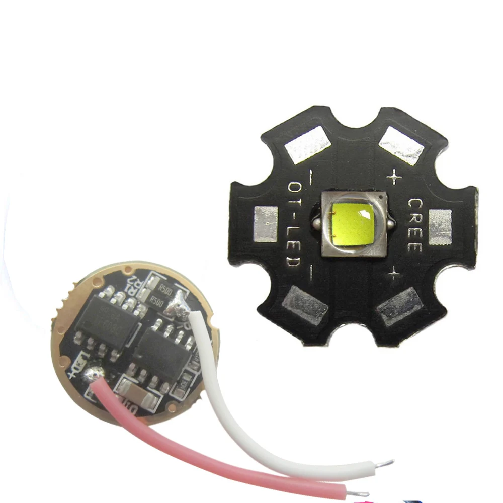 

Оригинальный CREE 10 Вт XML L2, более яркий, чем T6, белый, 6500K, со светодиодной подсветкой 20 мм + 5-режимный драйвер 3,7 в