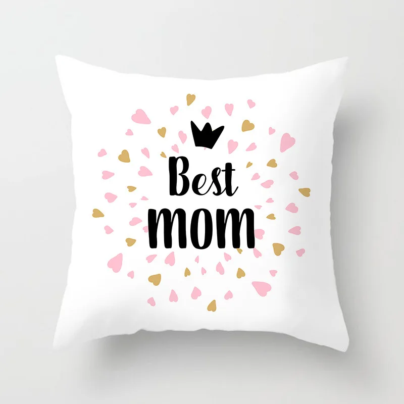 Наволочка для подушки на День Матери 45*45 см хлопковая льняная наволочка диванных