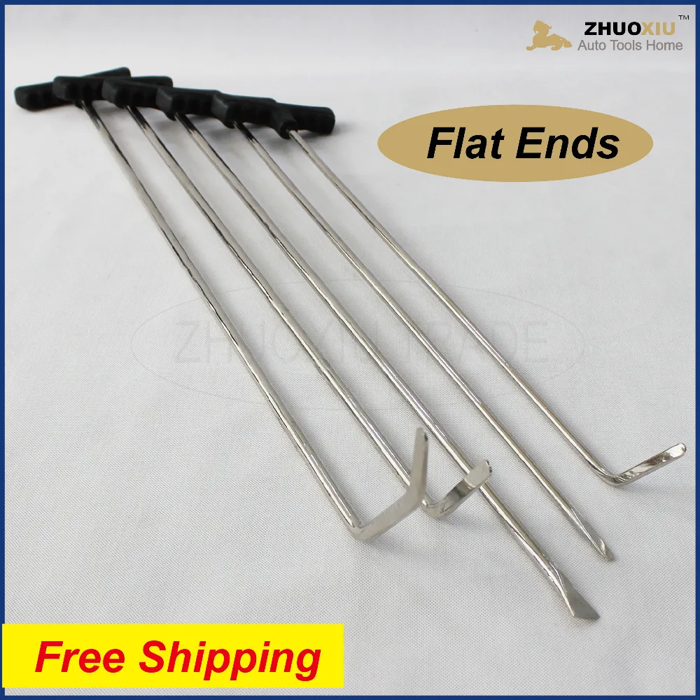 Авто PDR Paintless набор прутков с Градом плоский конец инструменты для ремонта вмятин