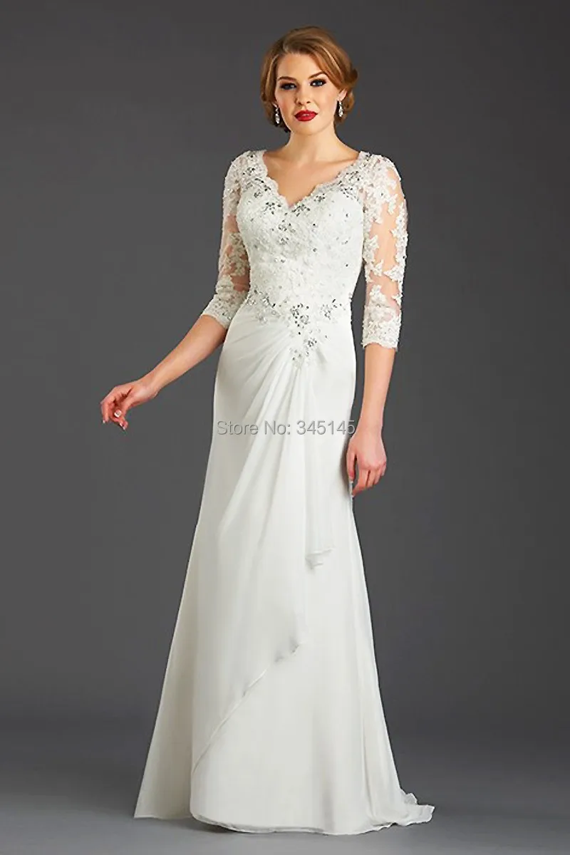 Blue Plus Size Mother Of The Bride Dress With Sleeve Chiffon Women Formal Mom Gown Custom Made 10 12 14 16 18 20 22 24 26 | Свадьбы и