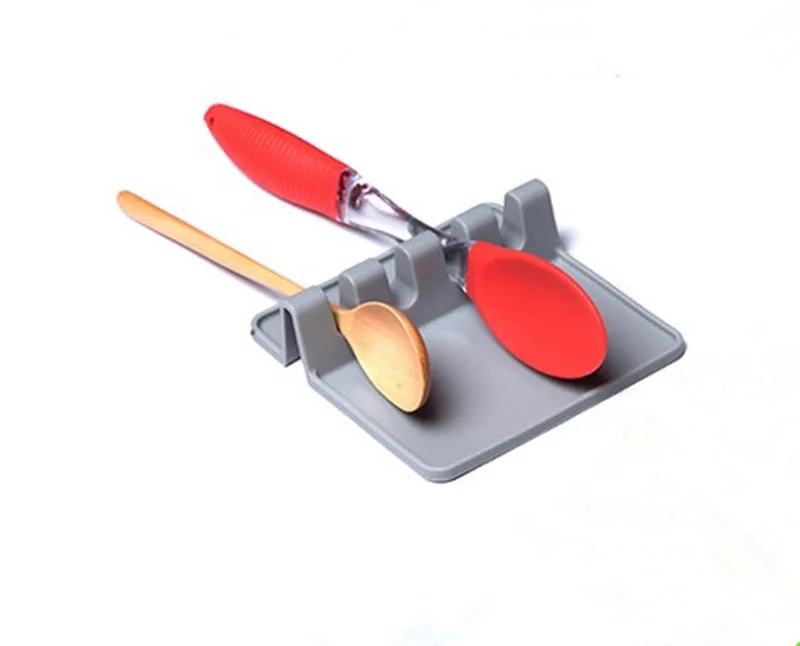 Silicone Dark gray Кухонные инструменты для приготовления пищи, кухонные силиконовые/PP Ложка, остальная посуда, держатель для кухонной лопатки, термостойкие - Цвет: Silicone Dark gray
