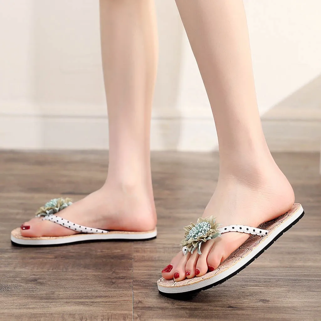 JAYCOSIN/женские босоножки на танкетке с подсолнухами нескользящие шлепанцы плоской