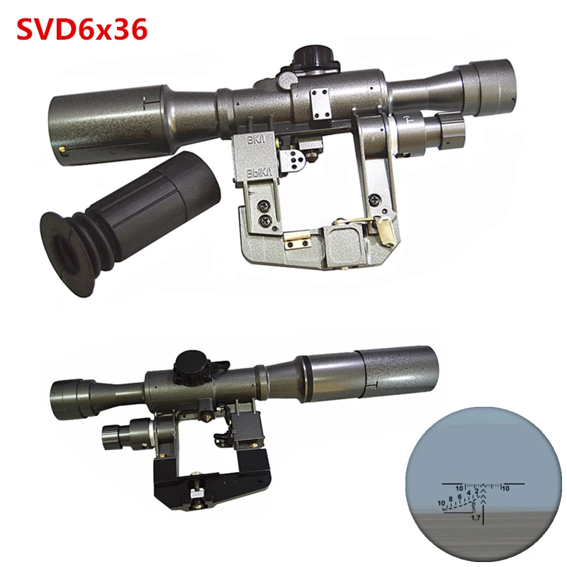 Тактический прицел FIRECLUB Dragunov Red с подсветкой 6x36 SVD первый фокусный самолет FFP