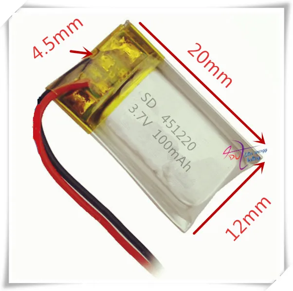 XHR 2P 2 54 3 7 V 451220 100mAh литий полимерная батарея 401220 Bluetooth гарнитура клавиатура