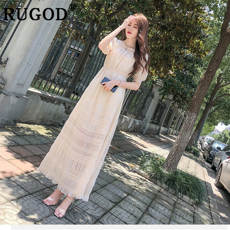 Женское длинное платье RUGOD корейский стиль|Женские платья| |