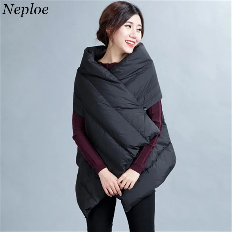 Neploe 2019 Новинка зимы для женщин утка подпушка теплый жилет шаль мода тонкий