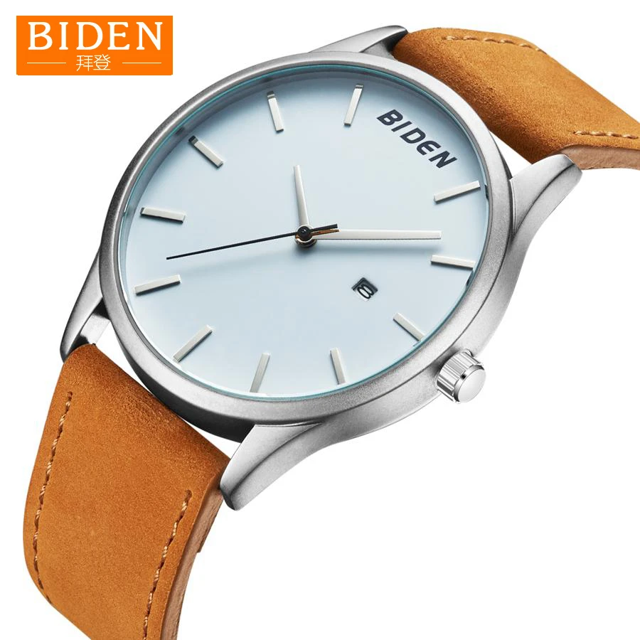 Мужские классические деловые часы от BIDEN Лидирующий бренд водонепроницаемые