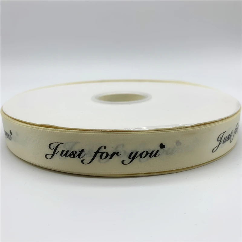5 ярдов/партия 20 мм полиэфирная лента с принтом "Just For You" ручной работы Романтический Подарочный упаковочный ремень для свадебных украшений