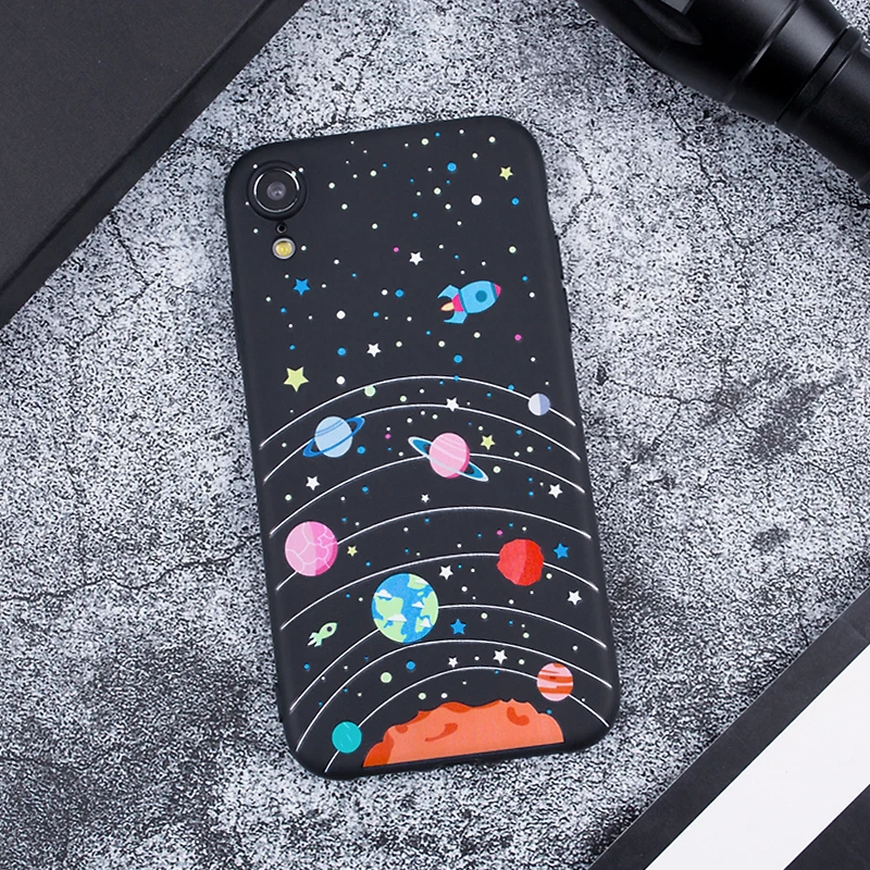 XQ Чехол с узором для iPhone XS Max чехол для iPhone XR 7 8 Plus X 5 5S SE 6 6S Plus Черный абстрактный Мягкий ТПУ, силикон, матовая поверхность - Цвет: XQ