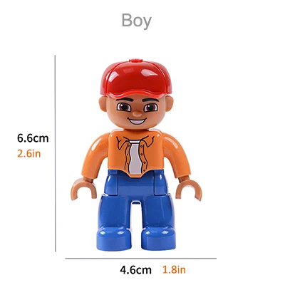 Строительные блоки персонажи серии family фигурки совместим с Duplo кирпичи Duplo совместимые фигурки пластиковые игрушки Детский подарок