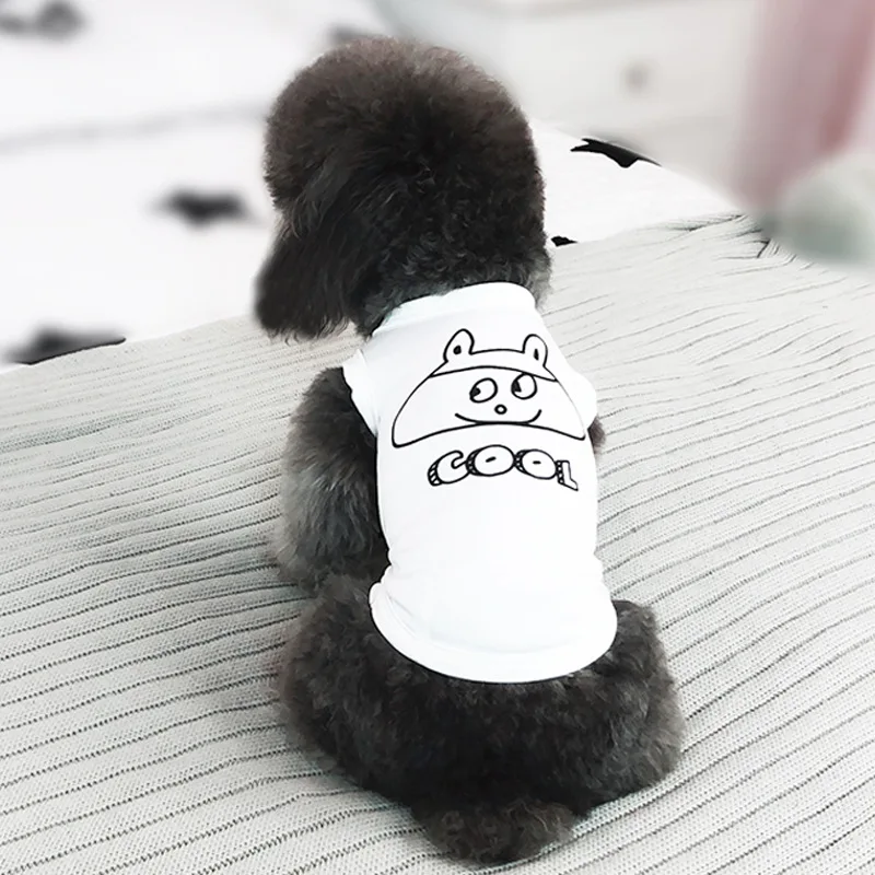 Хлопковая летняя крутая жилетка для собаки в йоркширском стиле Одежда маленьких
