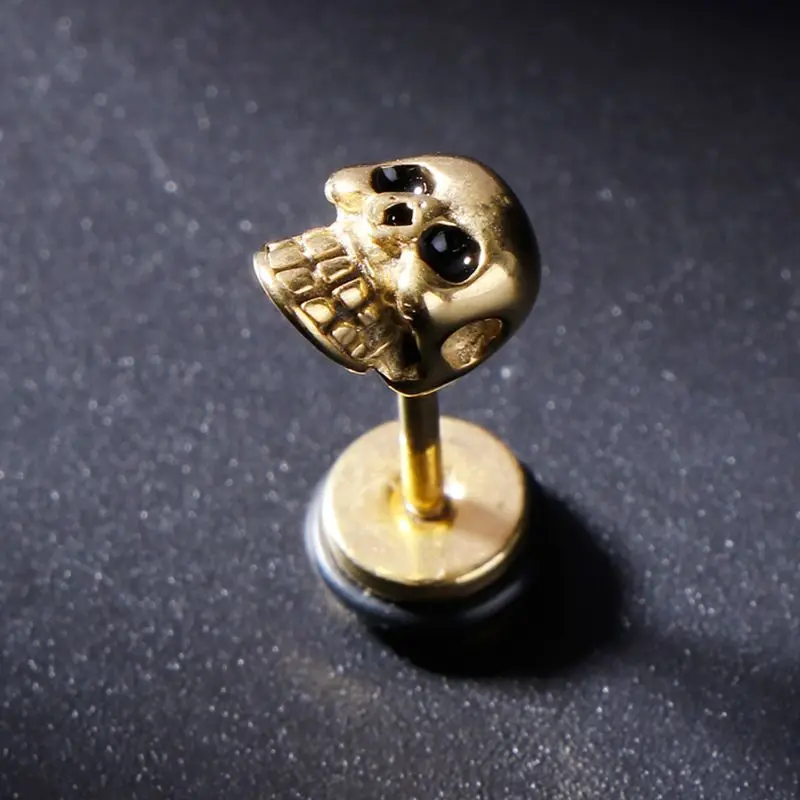 1 шт. лидер продаж серьги в стиле панк новая мода хип хоп голова черепа