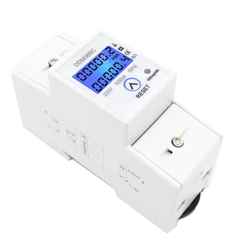 ЖК-дисплей подсветка 5-80A AC 220 V/230 V 50 HZ/60 Гц многофункциональный дисплей ленты ясно нулю Электрический счетчик энергии Мощность метр ваттметр