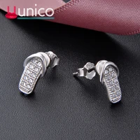 uunico new small fresh s925 sterling silver zircon earrings ladies creative fashion jewelry earrings party student accessories
