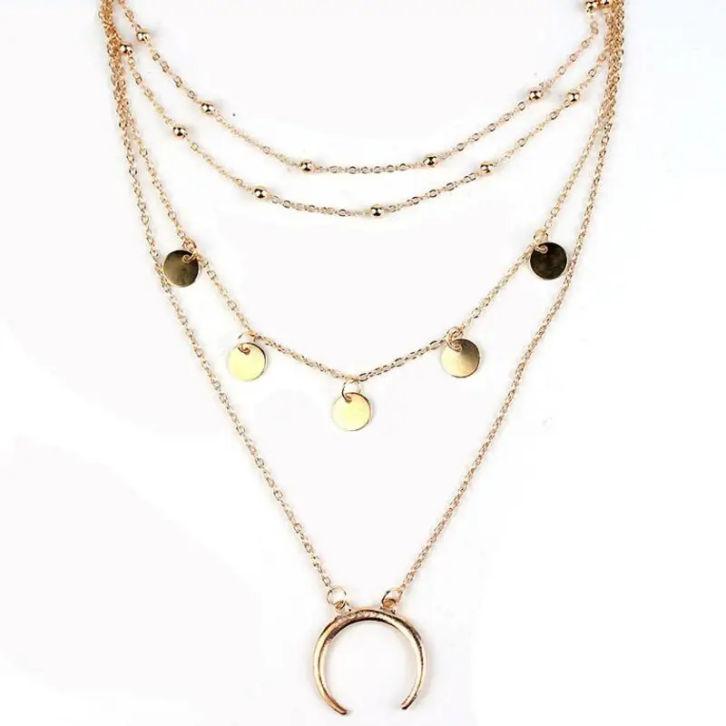 YOUREM модная разноцветная слоистых точка moon chockers ожерелья для женщин аксессуары и