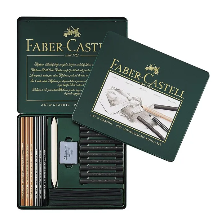 Каракули ручка с множеством оттенков Faber Castell 22 шт. карандаш для эскизов установка резиновых защитных угольная Бумага Живопись Комбинация 112967