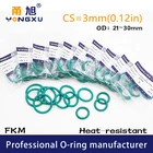 5 шт.лот уплотнительные кольца зеленого цвета FKM CS3mm OD21222324252627282930*3 мм уплотнительные прокладки