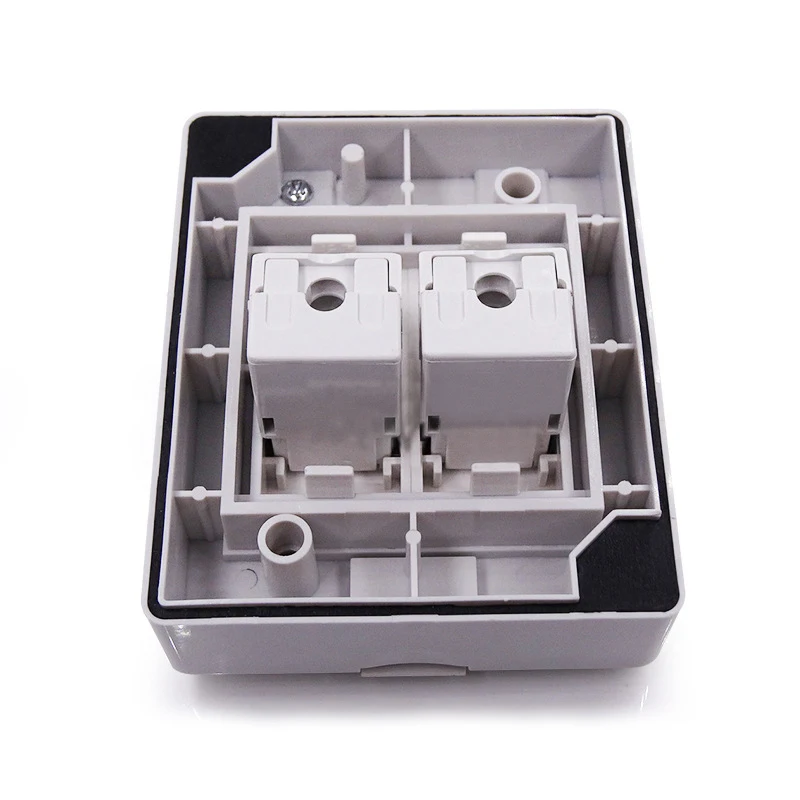 Двойной RJ45 разъем 10A 250V маршрутизатор сети IP55 Водонепроницаемый компьютер кабель
