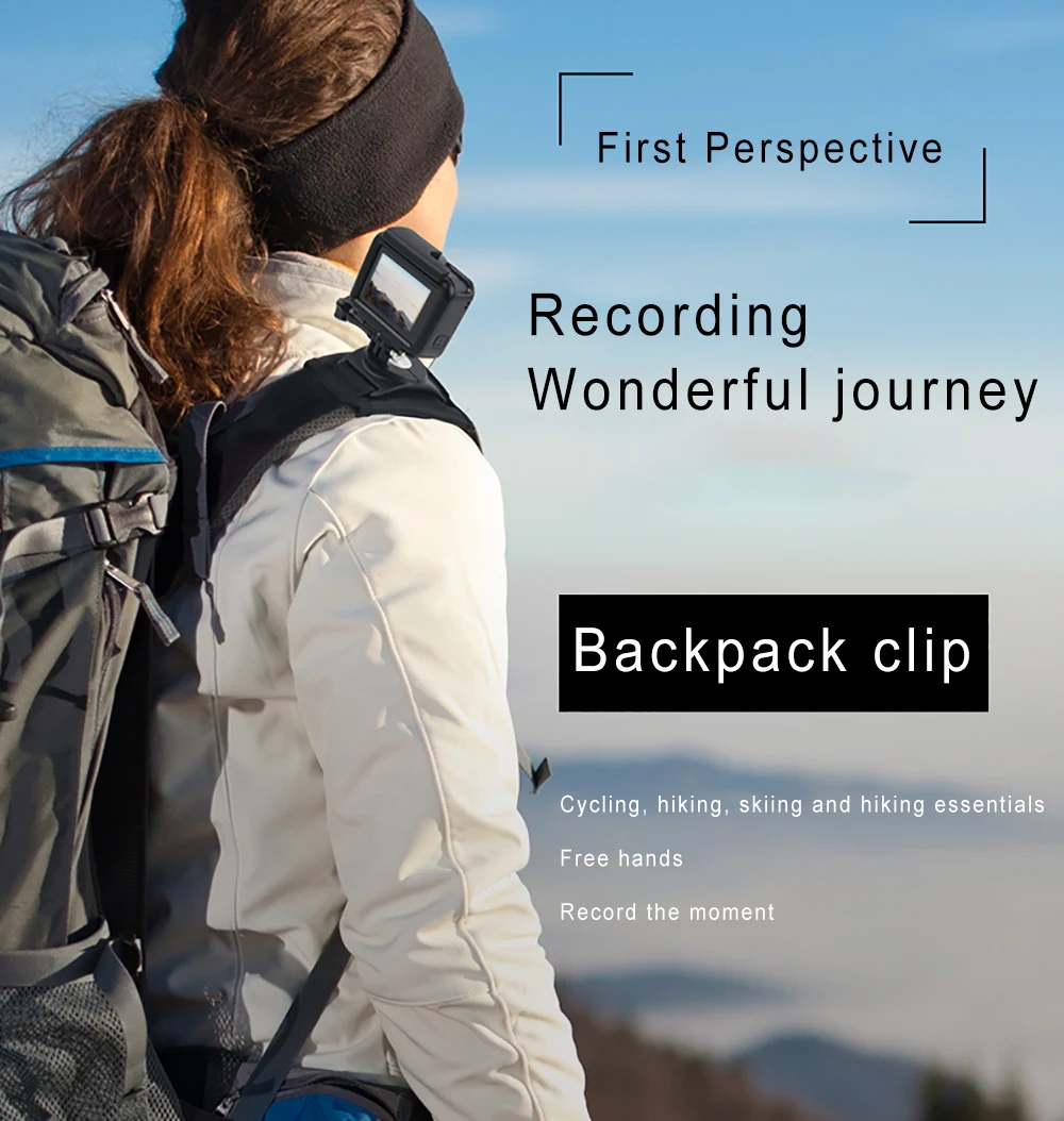 360 градусов вращение Quick Release Рюкзак с ремешком на застежке, крепление-защелка адаптер для экшн-камеры Gopro Hero 8/7/6/5/4/3 Экшн-камеры Xiaoyi Камера