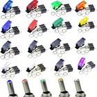 1 комплект, 12 В, 20 А, светодиодный переключатель с подсветкой для автомобиля, лодки, грузовика, с защитной откидной крышкой для самолета, красный, синий, зеленый, желтый, белый