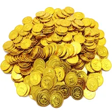 100 шт./компл. пиратский костюм для детей сокровище игрушки охоти игра пиратский Реквизит Золотая монета серебряная монета медная монета игрушки