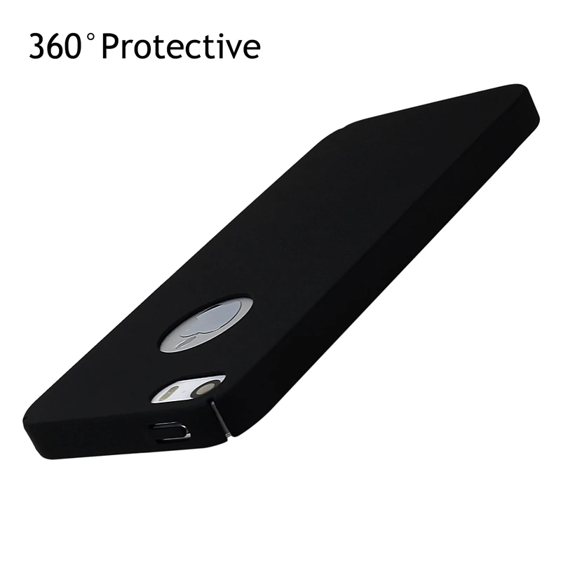 Для чехла Iphone 5S чехол жесткий пластиковый телефон сумка черный матовый 360