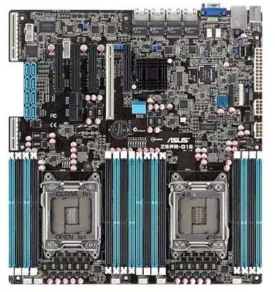 Многоуровневая поддержка ASUS X79 двухстороннего сервера для рендеринга игр