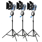 Комплект для студийной съемки, непрерывный светсветильник льник Френеля 3x650 Вт1000 Вт + подставка 2,8 м, комплект точесветильник светильник льников для видеосъемки, телевизора