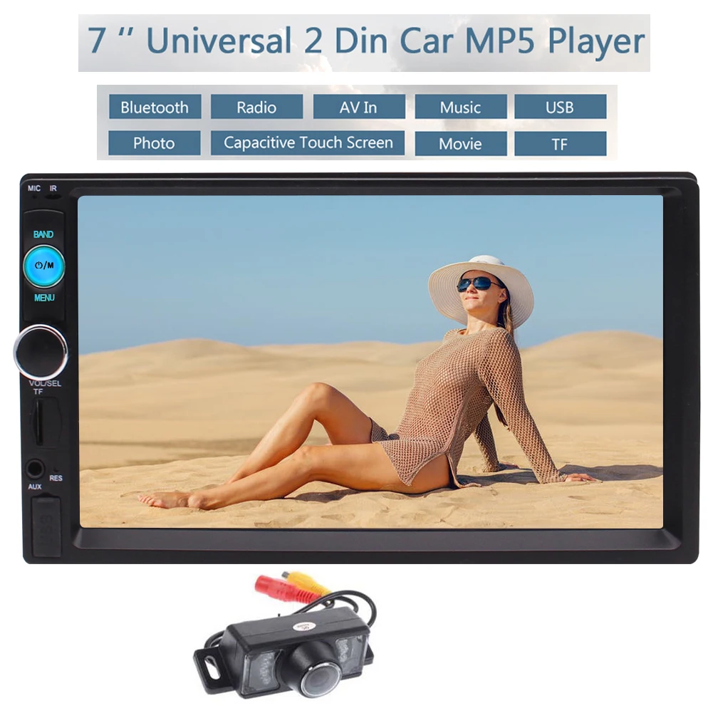 Автомагнитола 2 Din 6 дюйма сенсорный экран без DVD/CD проигрывателя Авторадио Bluetooth Aux