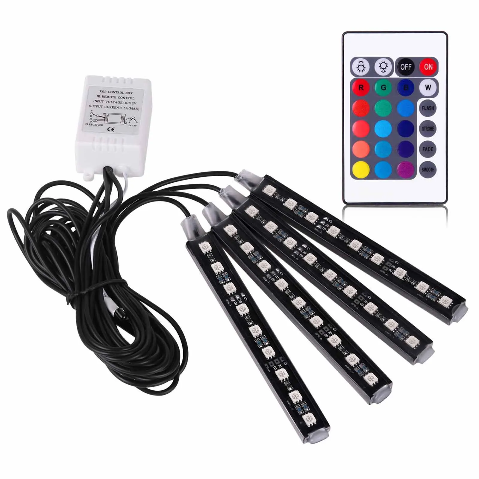 Новый 4 шт./компл. 12 см RGB светодиодный кузова автомобиля Underglow полосы Neon