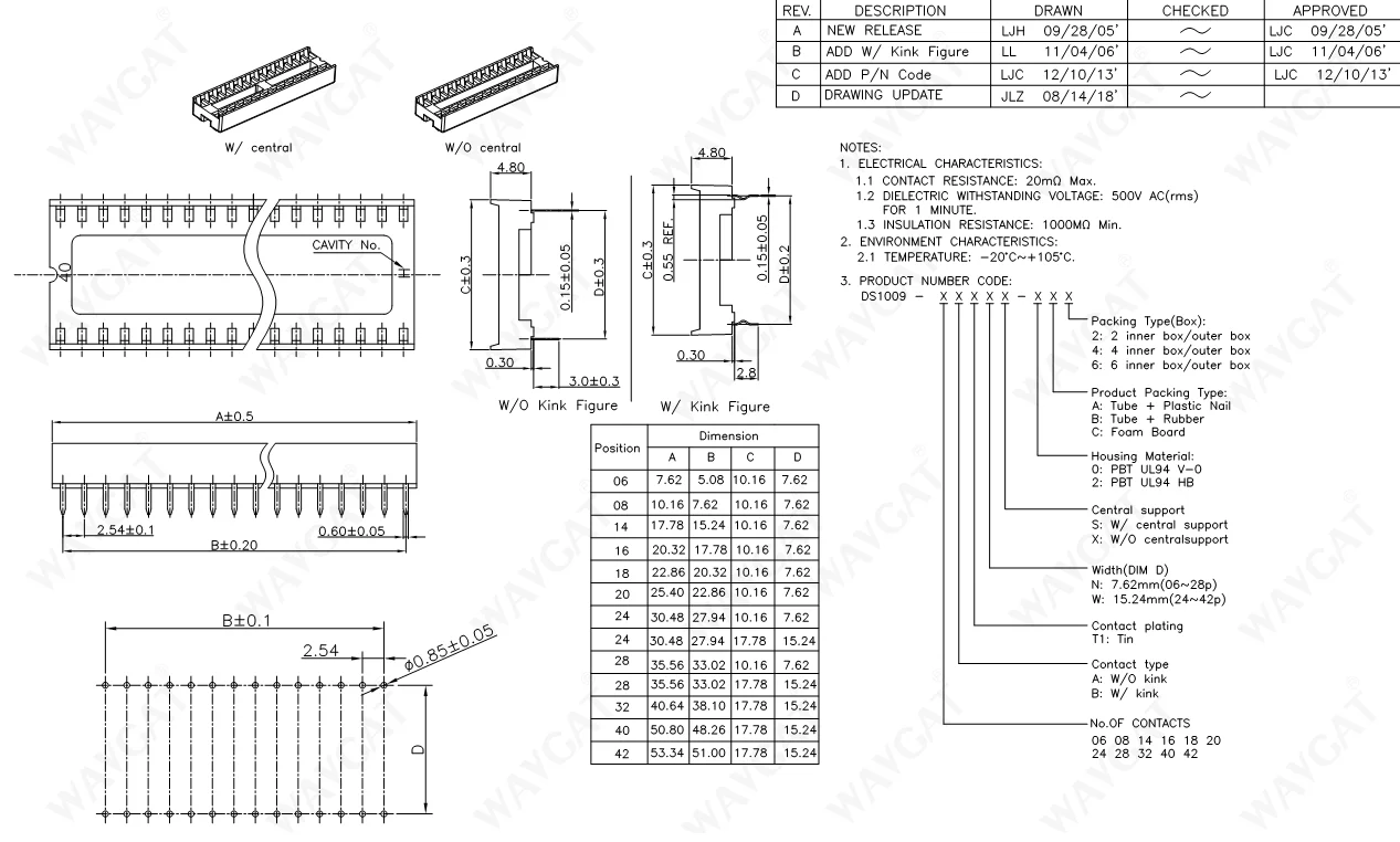 66 шт./лот DIP ИС адаптер припоя Тип Комплект розеток 6 8 14 16 18 20 24 28 Pin DIP-8 16-Pins DIP8 DIP16 IC Разъем