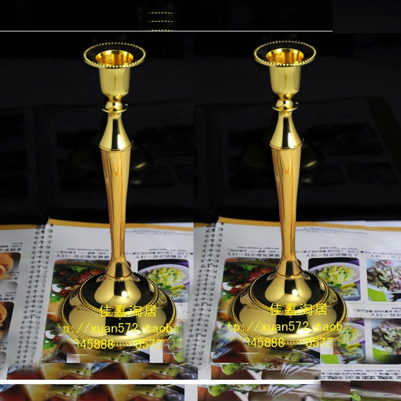 Подсвечники с серебряным/золотым покрытием 2 шт./лот подставка 1 дужкой из