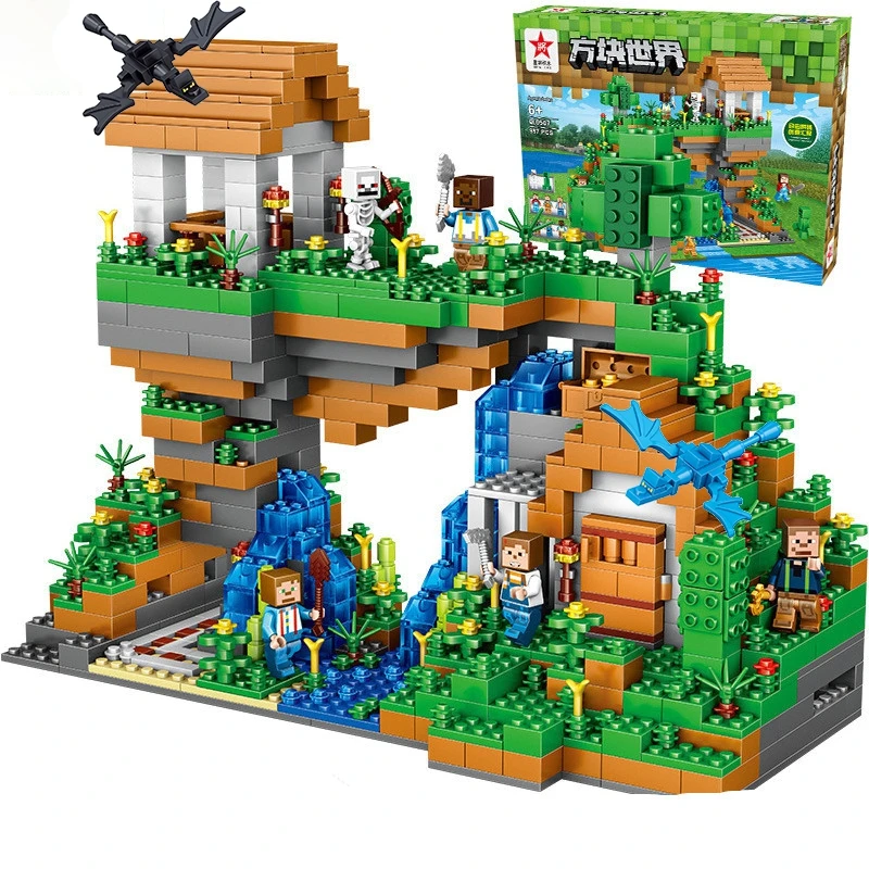 Qulong 0507 957 шт скрытые водопады совместимы mycraft City Buidling блоки Развивающие игрушки